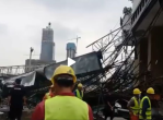 厦门一工地塔吊倒塌 幸无人员受伤